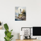 Lighthouse Coastal Art Print Poster (Heimbüro)