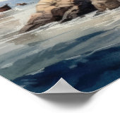 Lighthouse Coastal Art Print Poster (Ecke)