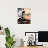 Lighthouse Coastal Art Print Poster (Heimbüro)
