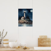 Lighthouse Coastal Art Print Poster (Küche)