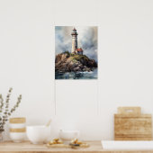 Lighthouse Coastal Art Print Poster (Küche)
