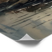 Lighthouse Coastal Art Print Poster (Ecke)