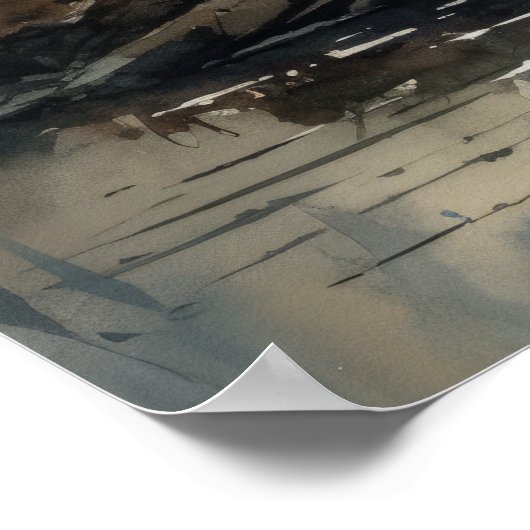 Lighthouse Coastal Art Print Poster (Ecke)