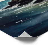 Lighthouse Coastal Art Print Poster (Ecke)