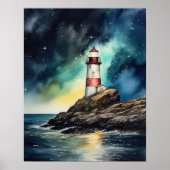 Lighthouse Coastal Art Print Poster (Vorne)