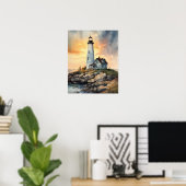 Lighthouse Coastal Art Print Poster (Heimbüro)