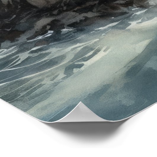 Lighthouse Coastal Art Print Poster (Ecke)