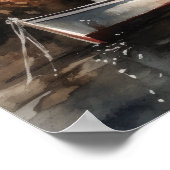 Lighthouse Coastal Art Print Poster (Ecke)