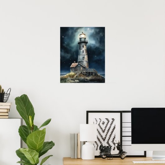 Lighthouse Coastal Art Print Poster (Heimbüro)