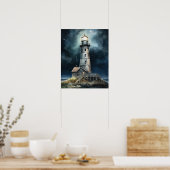 Lighthouse Coastal Art Print Poster (Küche)