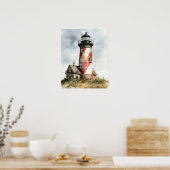 Lighthouse Coastal Art Print Poster (Küche)