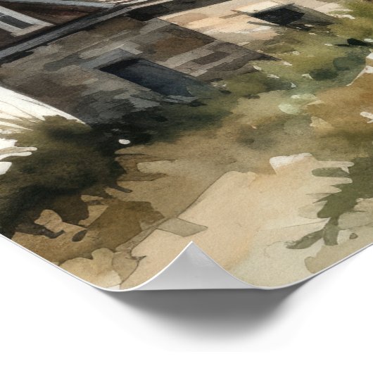 Lighthouse Coastal Art Print Poster (Ecke)