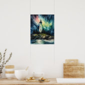 Lighthouse Coastal Art Print Poster (Küche)
