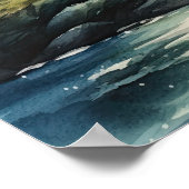 Lighthouse Coastal Art Print Poster (Ecke)