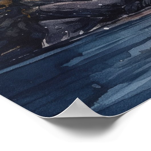 Lighthouse Coastal Art Print Poster (Ecke)