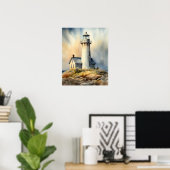 Lighthouse Coastal Art Print Poster (Heimbüro)