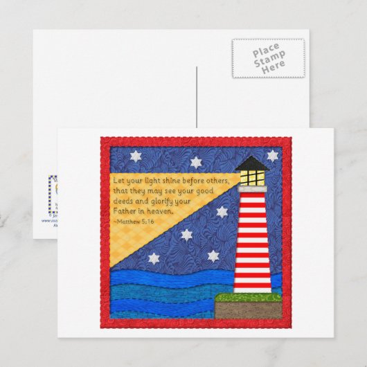 Lighthouse Collage Inspiration Postkarte (Vorne/Hinten)