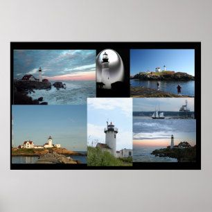 Lighthouse Collage Poster! Poster