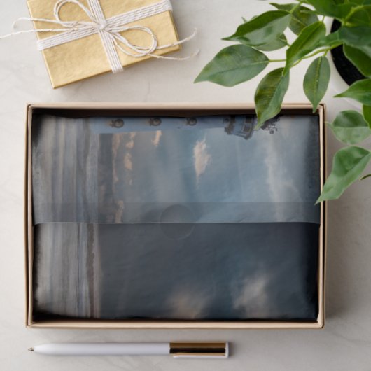 Lighthouse Daybreak Ocean Decoupage Tissue Paper Seidenpapier (Geschenk)