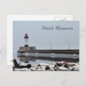 Lighthouse Duluth Minnesota Postkarte (Vorne/Hinten)