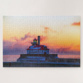 Lighthouse Duluth Minnesota with Sea Smoke Puzzle (Horizontal)