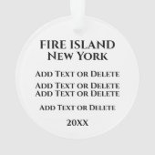 Lighthouse Fire Island Ornament (Rückseite)