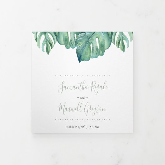 Lighthouse Florida Hochzeitseinladung in einem Dreifach Gefaltete Einladung (Cover)