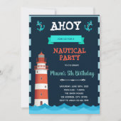 Lighthouse Geburtstagsfeier Einladung (Vorderseite)