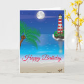 Lighthouse Geburtstagskarte Karte (Gelbe Blume)