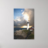Lighthouse Gedicht Stretched Canvas Print Leinwanddruck (Vorderseite)