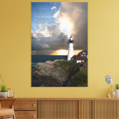 Lighthouse Gedicht Stretched Canvas Print Leinwanddruck (Insitu (Wohnzimmer))