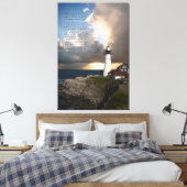 Lighthouse Gedicht Stretched Canvas Print Leinwanddruck (Insitu (Schlafzimmer))