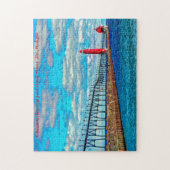 Lighthouse Grand Haven Pier Michigan. Puzzle (Vertikal)