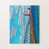 Lighthouse Grand Haven Pier Michigan. Puzzle (Vertikal)