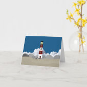 Lighthouse Grußkarte Karte (Gelbe Blume)