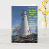 Lighthouse Grußkarte mit Inspiration msg. Karte (Gelbe Blume)