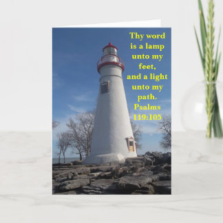 Lighthouse Grußkarte mit Inspiration msg. Karte
