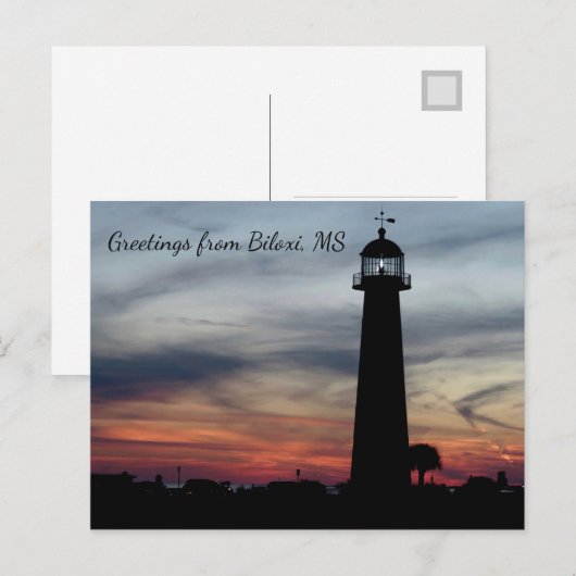 Lighthouse Grußkarte Postkarte (Vorne/Hinten)