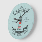 Lighthouse Guide Me Zuhause Poster Große Wanduhr (Winkel)