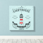 Lighthouse Guide Me Zuhause Poster Leinwanddruck (Insitu (Holzboden))