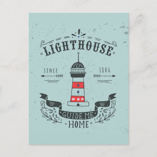 Lighthouse Guide Me Zuhause Poster Postkarte (Vorderseite)
