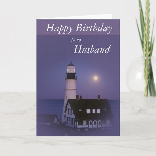 Lighthouse Happy Birthday Card Karte (Vorderseite)