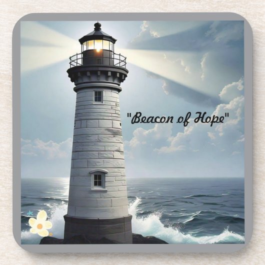 "Lighthouse Haven" Getränkeuntersetzer (Vorderseite)