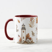 Lighthouse-Herbstsaison-Nautik-Küste Tasse (Links)
