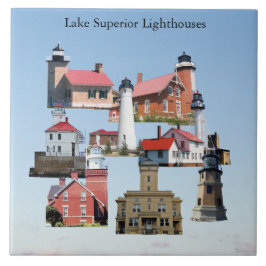 Lighthouse Lake Superior Fliese