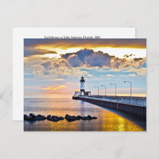 Lighthouse Lake Superior Postkarte (Vorne/Hinten)