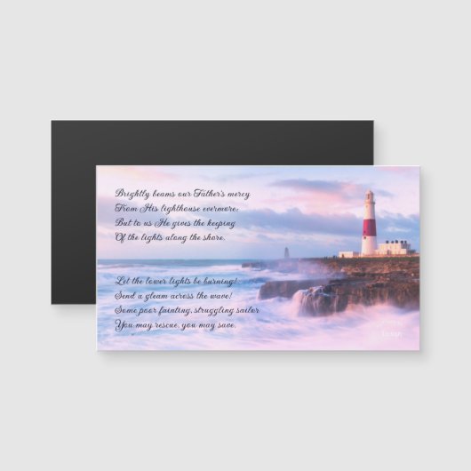 Lighthouse Landscape Foto Inspirier Zitat Magnet (Vorne/Hinten)