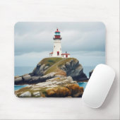 Lighthouse Landschaft Küste Meer Ruhe Landschaft Mousepad (Mit Mouse)