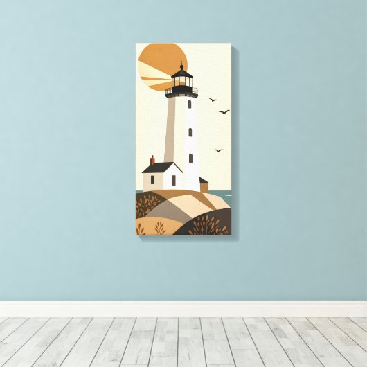 Lighthouse Leinwanddruck (Insitu (Holzboden))