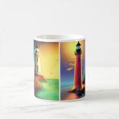 Lighthouse-Liebhaber Tasse mit 4 Lichtturmbildern (Mittel)